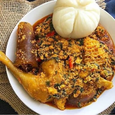 Semovita & Egusi Soup