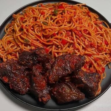 Stirred Spaghetti & Beef