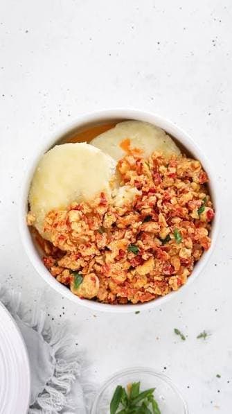 White Yam & Egg Sauce